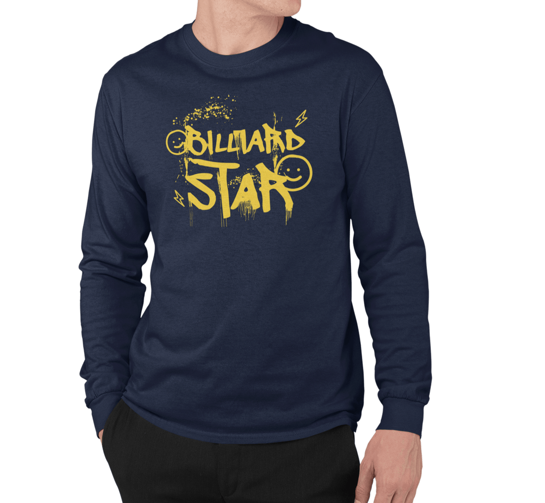 Billiard Star - Custom Long Sleeve Tee - BFLY BILLIARDS