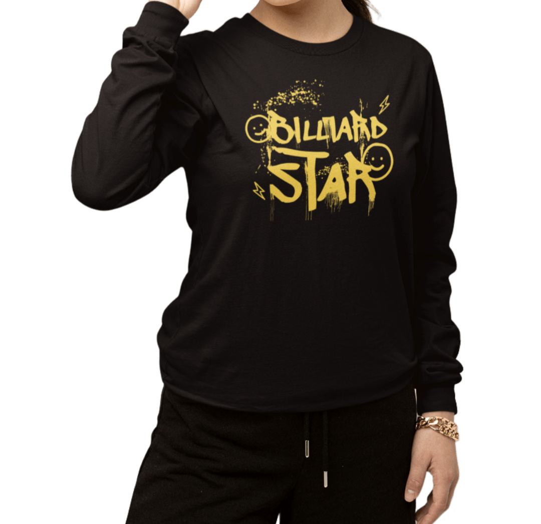 Billiard Star - Custom Long Sleeve Tee - BFLY BILLIARDS