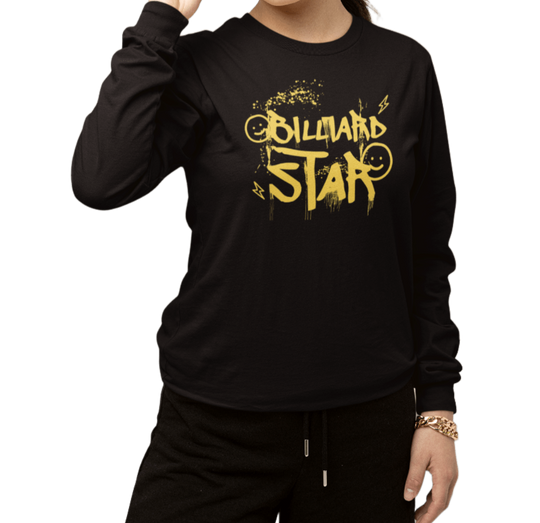 Billiard Star - Custom Long Sleeve Tee - BFLY BILLIARDS
