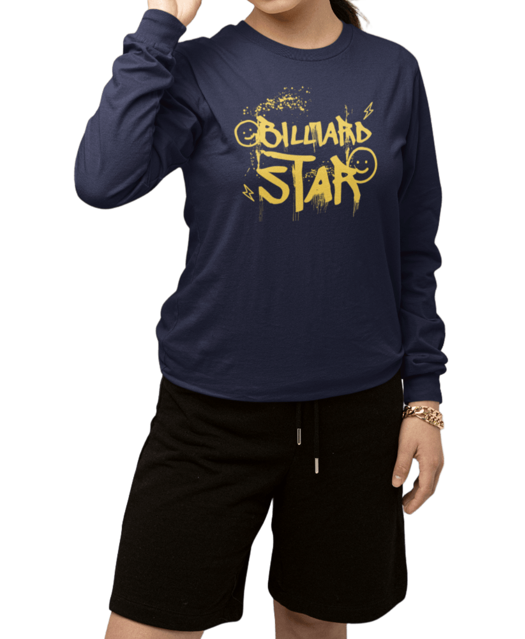 Billiard Star - Custom Long Sleeve Tee - BFLY BILLIARDS