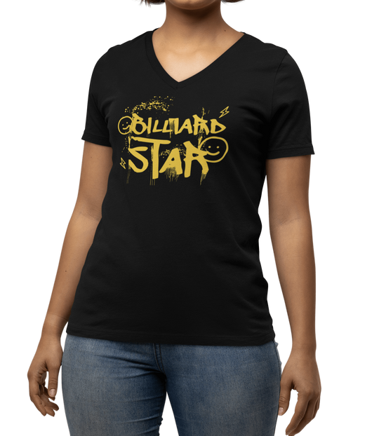 Billiard Star - Custom V-Neck Tee - BFLY BILLIARDS