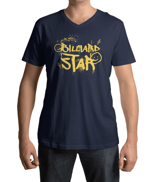 Billiard Star - Custom V-Neck Tee - BFLY BILLIARDS