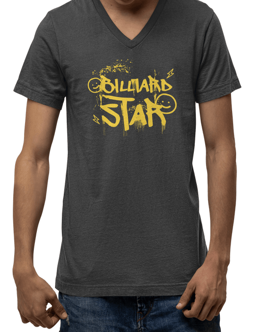 Billiard Star - Custom V-Neck Tee - BFLY BILLIARDS