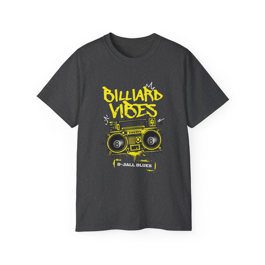 Billiard Vibes Radio - 8 - Ball Blues - Unisex Cotton T-Shirt - BFLY BILLIARDS