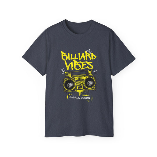 Billiard Vibes Radio - 8 - Ball Blues - Unisex Cotton T-Shirt - BFLY BILLIARDS
