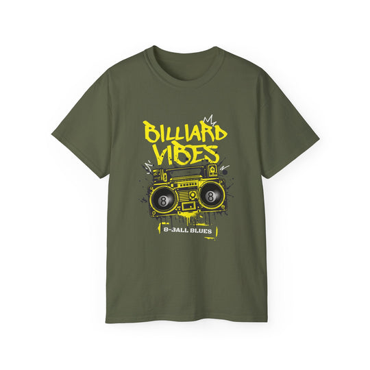 Billiard Vibes Radio - 8 - Ball Blues - Unisex Cotton T-Shirt - BFLY BILLIARDS