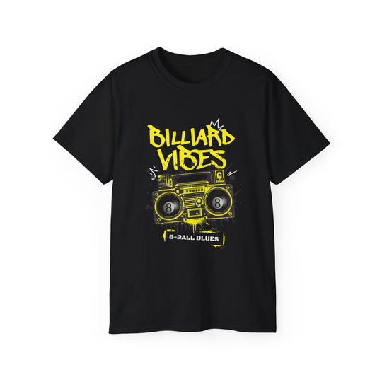Billiard Vibes Radio - 8 - Ball Blues - Unisex Cotton T-Shirt - BFLY BILLIARDS