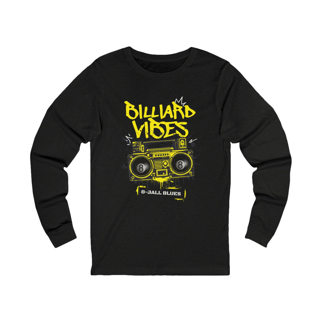 Billiard Vibes Radio - 8 - Ball Blues - Unisex Long Sleeve Tee - BFLY BILLIARDS