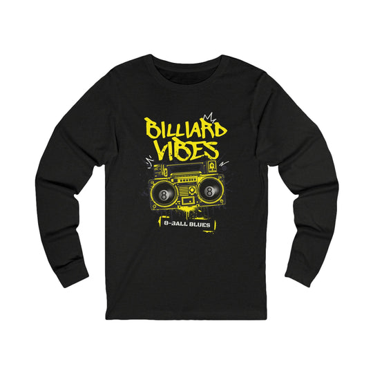 Billiard Vibes Radio - 8 - Ball Blues - Unisex Long Sleeve Tee - BFLY BILLIARDS