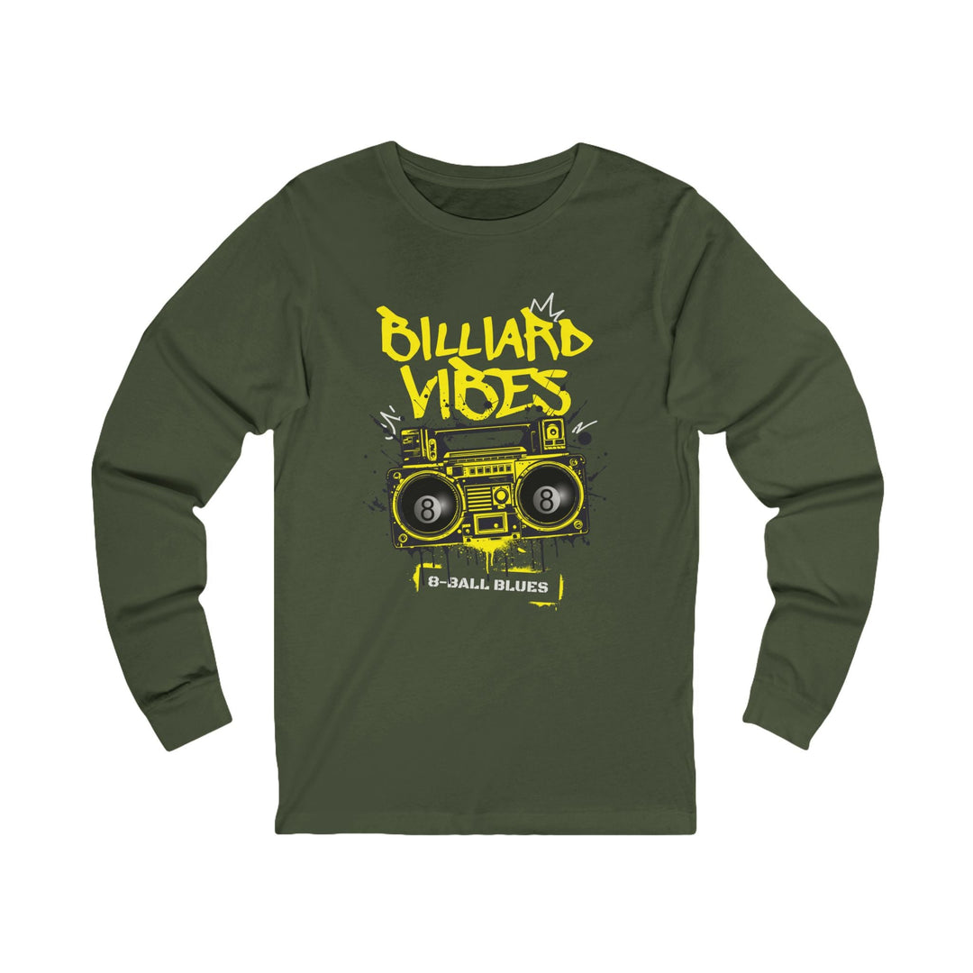 Billiard Vibes Radio - 8 - Ball Blues - Unisex Long Sleeve Tee - BFLY BILLIARDS