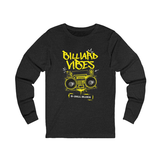 Billiard Vibes Radio - 8 - Ball Blues - Unisex Long Sleeve Tee - BFLY BILLIARDS