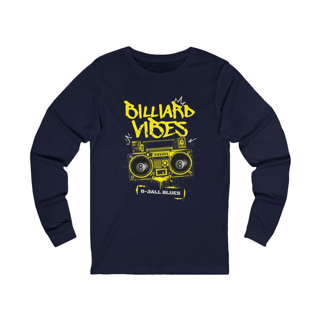 Billiard Vibes Radio - 8 - Ball Blues - Unisex Long Sleeve Tee - BFLY BILLIARDS