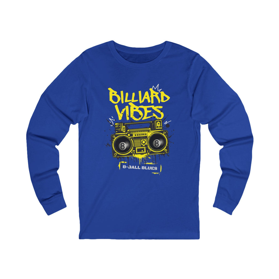 Billiard Vibes Radio - 8 - Ball Blues - Unisex Long Sleeve Tee - BFLY BILLIARDS