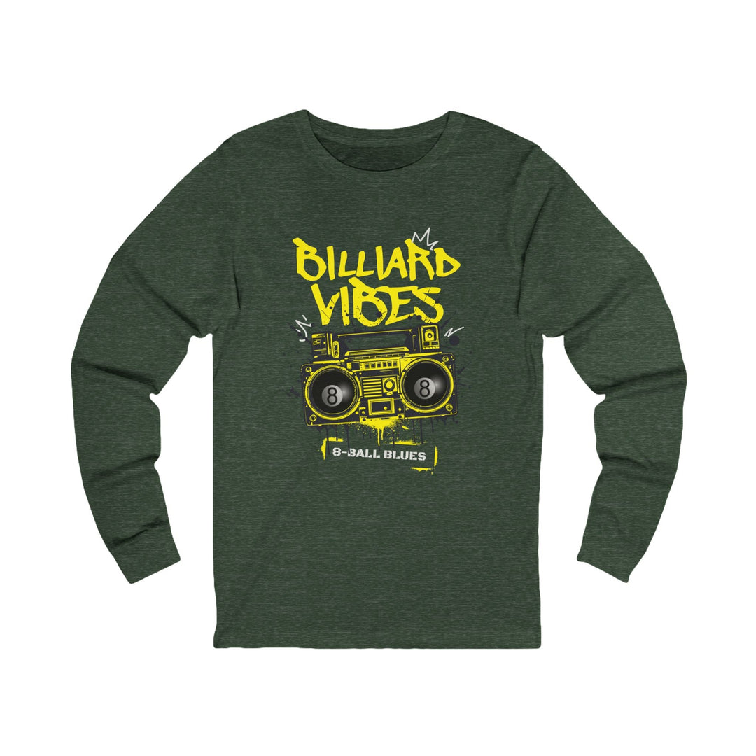 Billiard Vibes Radio - 8 - Ball Blues - Unisex Long Sleeve Tee - BFLY BILLIARDS
