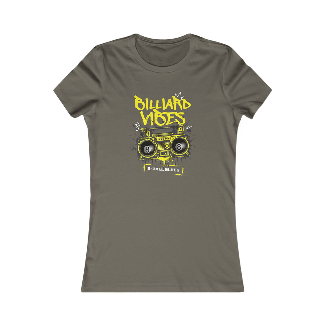 Billiard Vibes Radio - 8 - Ball Blues - Women's Fitted Tee - BFLY BILLIARDS