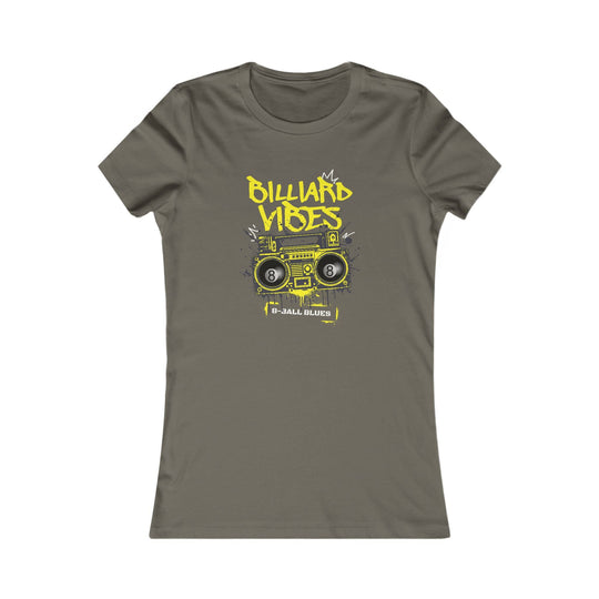 Billiard Vibes Radio - 8 - Ball Blues - Women's Fitted Tee - BFLY BILLIARDS