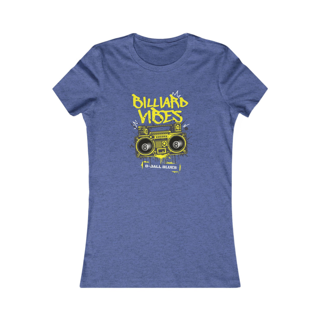 Billiard Vibes Radio - 8 - Ball Blues - Women's Fitted Tee - BFLY BILLIARDS