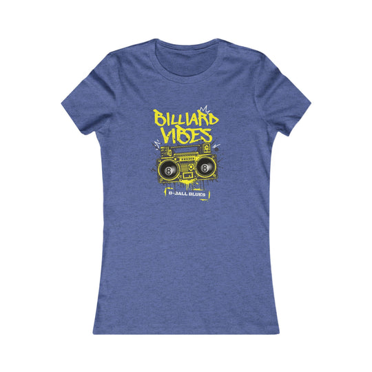 Billiard Vibes Radio - 8 - Ball Blues - Women's Fitted Tee - BFLY BILLIARDS