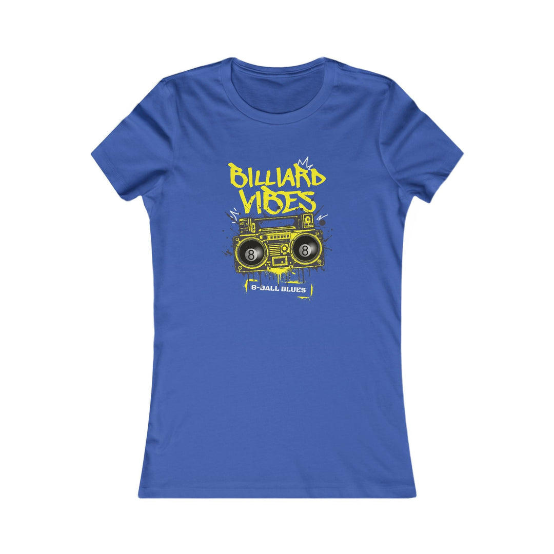 Billiard Vibes Radio - 8 - Ball Blues - Women's Fitted Tee - BFLY BILLIARDS