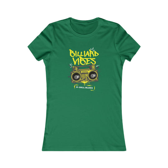 Billiard Vibes Radio - 8 - Ball Blues - Women's Fitted Tee - BFLY BILLIARDS