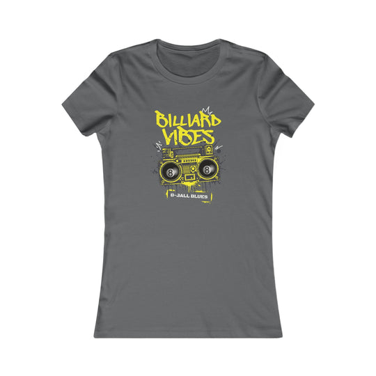 Billiard Vibes Radio - 8 - Ball Blues - Women's Fitted Tee - BFLY BILLIARDS