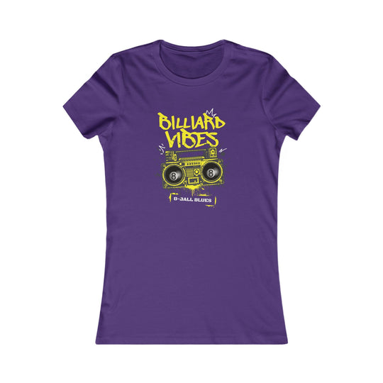 Billiard Vibes Radio - 8 - Ball Blues - Women's Fitted Tee - BFLY BILLIARDS