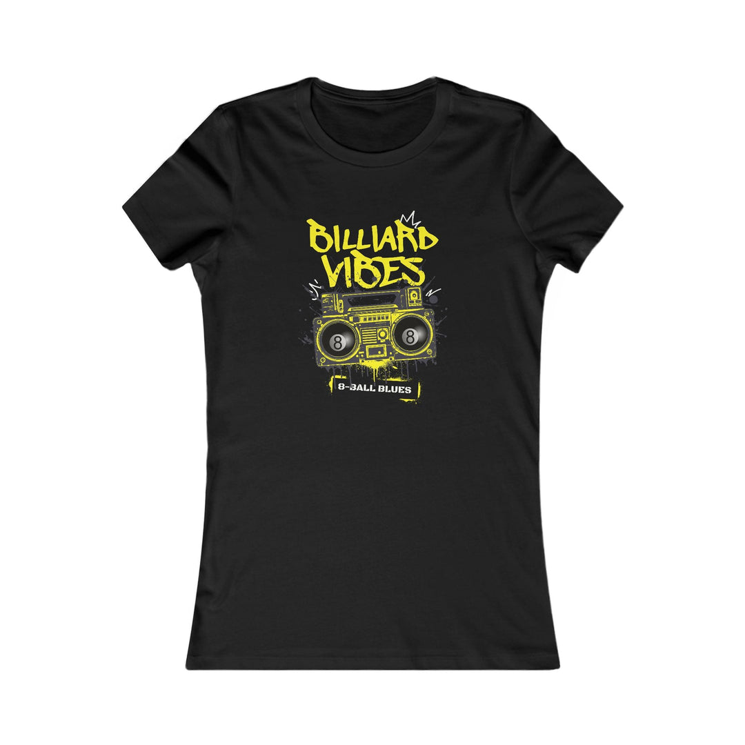 Billiard Vibes Radio - 8 - Ball Blues - Women's Fitted Tee - BFLY BILLIARDS
