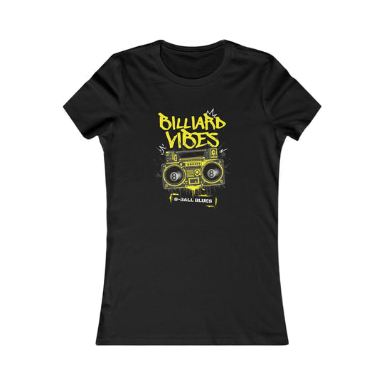 Billiard Vibes Radio - 8 - Ball Blues - Women's Fitted Tee - BFLY BILLIARDS