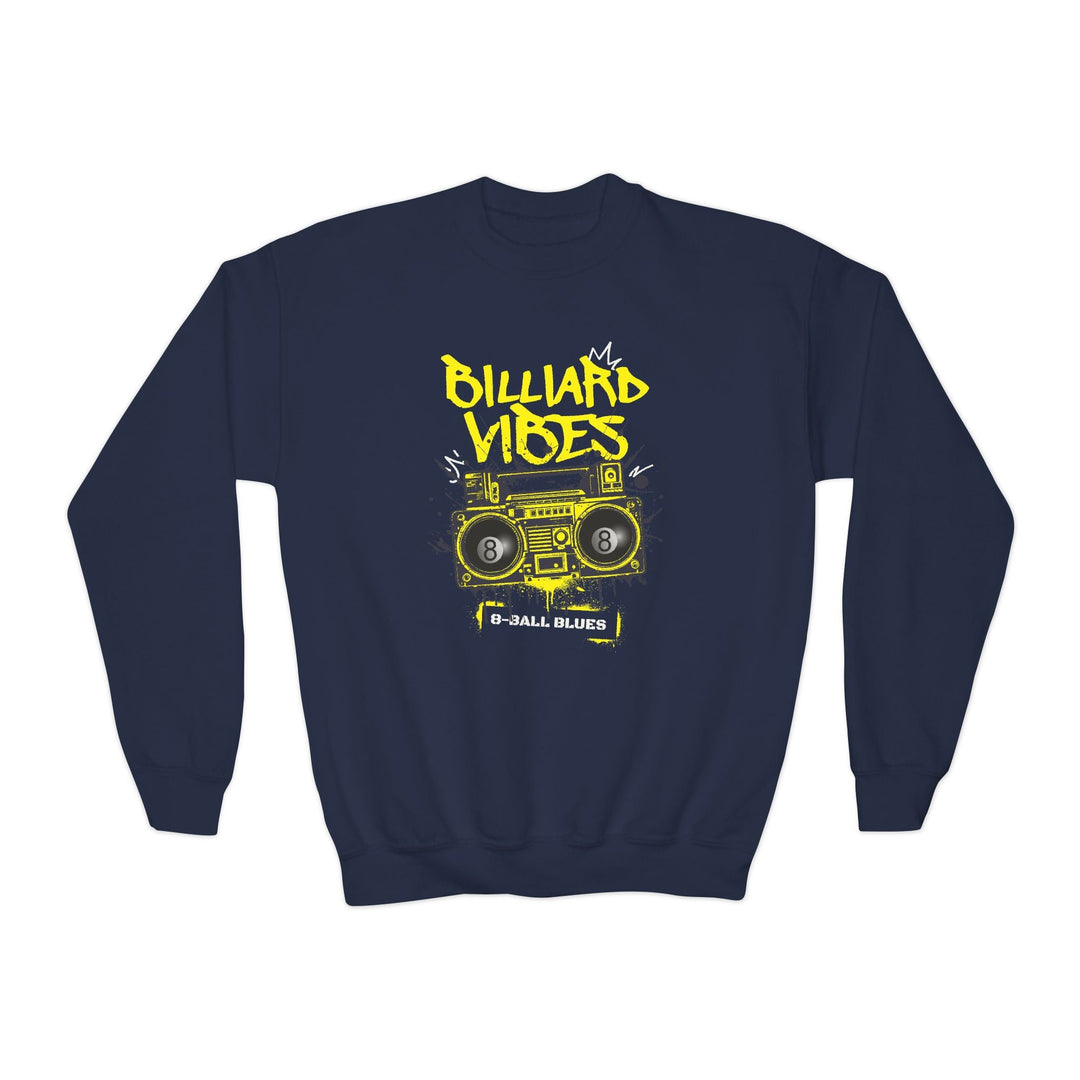Billiard Vibes Radio - Unisex Youth Crewneck Sweatshirt - BFLY BILLIARDS
