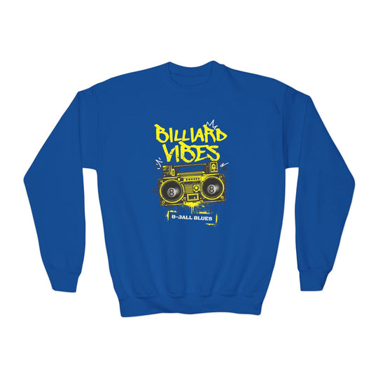 Billiard Vibes Radio - Unisex Youth Crewneck Sweatshirt - BFLY BILLIARDS