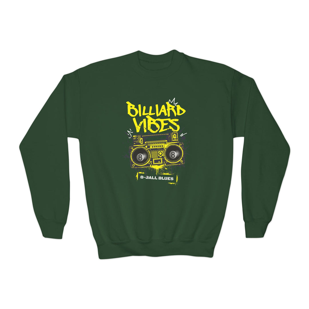 Billiard Vibes Radio - Unisex Youth Crewneck Sweatshirt - BFLY BILLIARDS