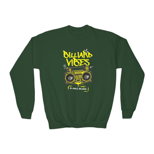 Billiard Vibes Radio - Unisex Youth Crewneck Sweatshirt - BFLY BILLIARDS