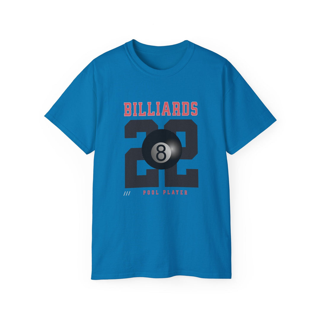 Billiards - 22 - Pool Player - Unisex Cotton T-Shirt - BFLY BILLIARDS