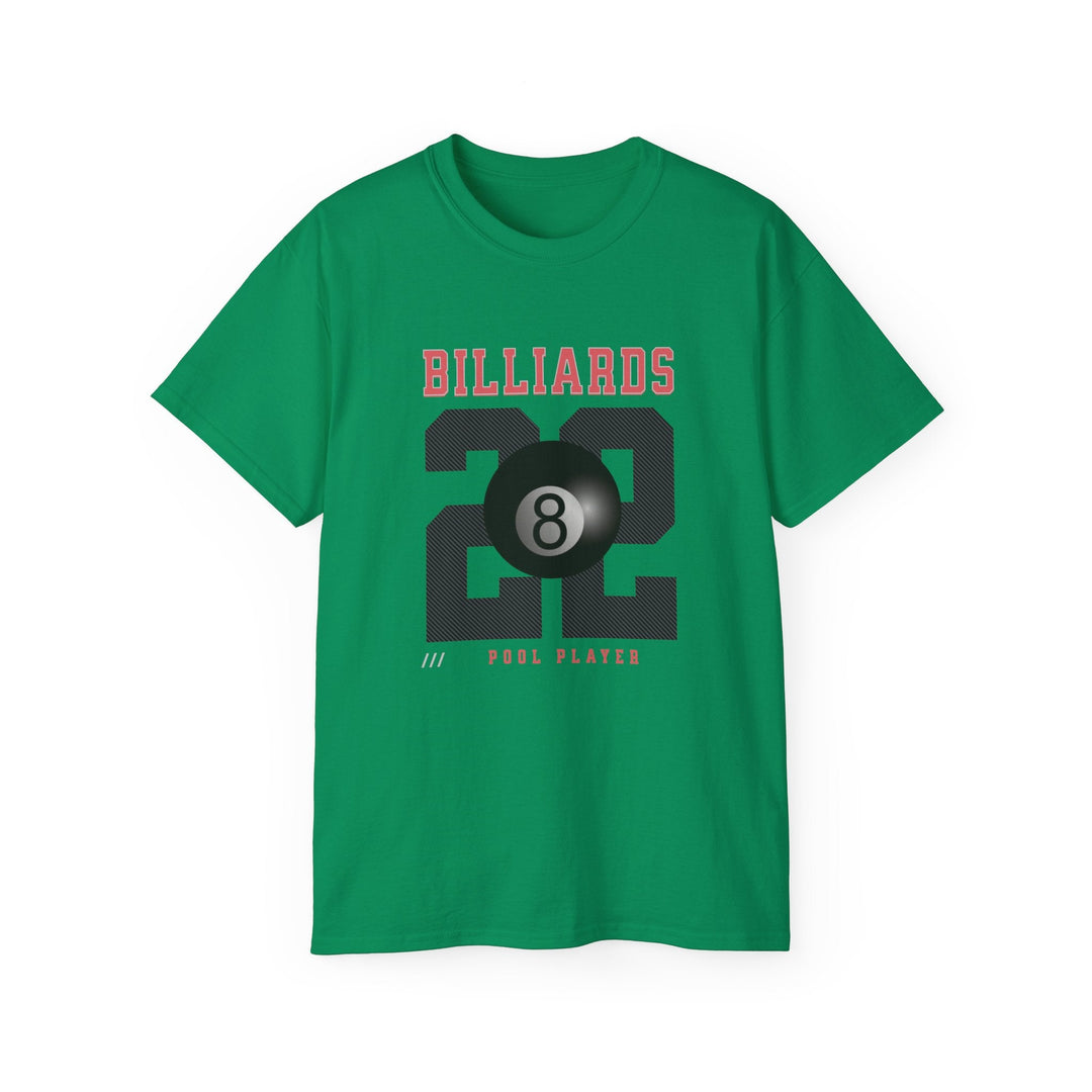 Billiards - 22 - Pool Player - Unisex Cotton T-Shirt - BFLY BILLIARDS