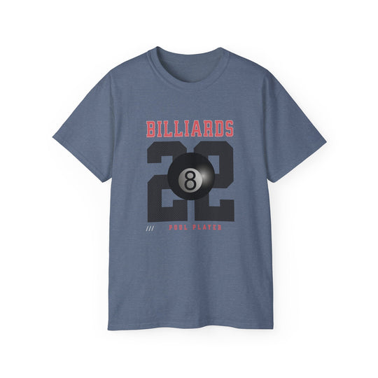 Billiards - 22 - Pool Player - Unisex Cotton T-Shirt - BFLY BILLIARDS