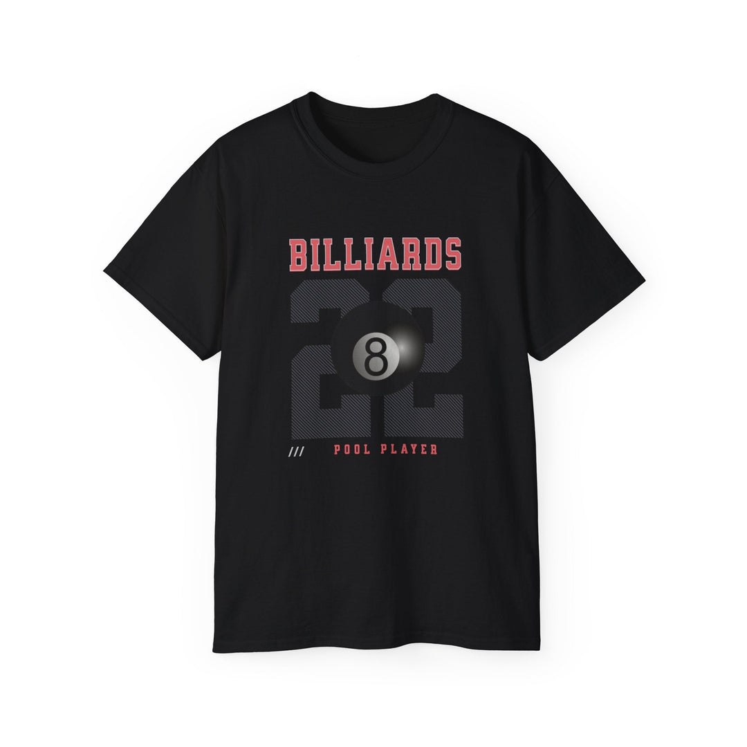 Billiards - 22 - Pool Player - Unisex Cotton T-Shirt - BFLY BILLIARDS