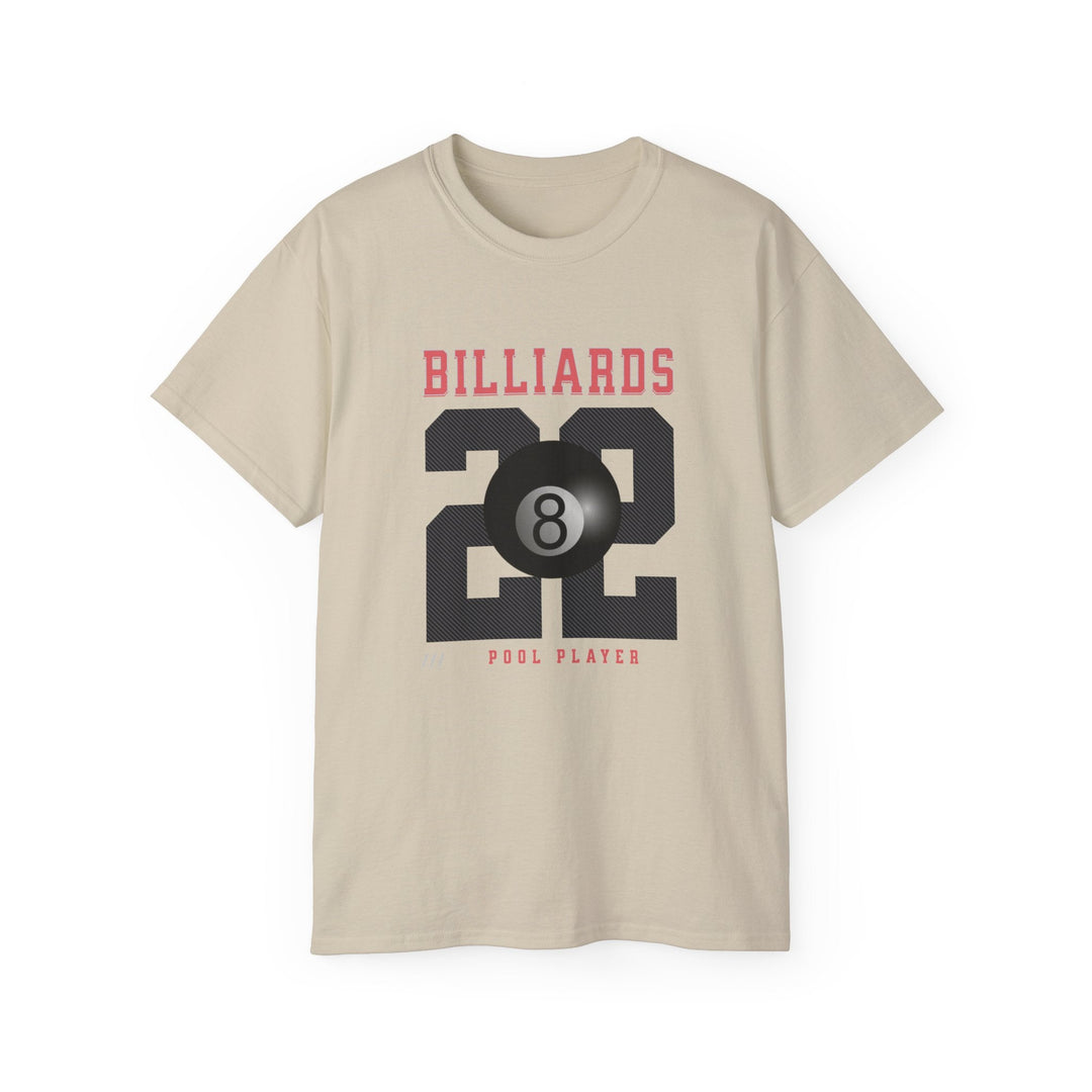 Billiards - 22 - Pool Player - Unisex Cotton T-Shirt - BFLY BILLIARDS