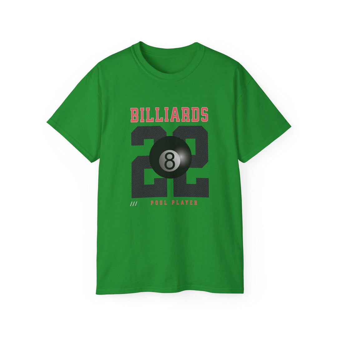 Billiards - 22 - Pool Player - Unisex Cotton T-Shirt - BFLY BILLIARDS