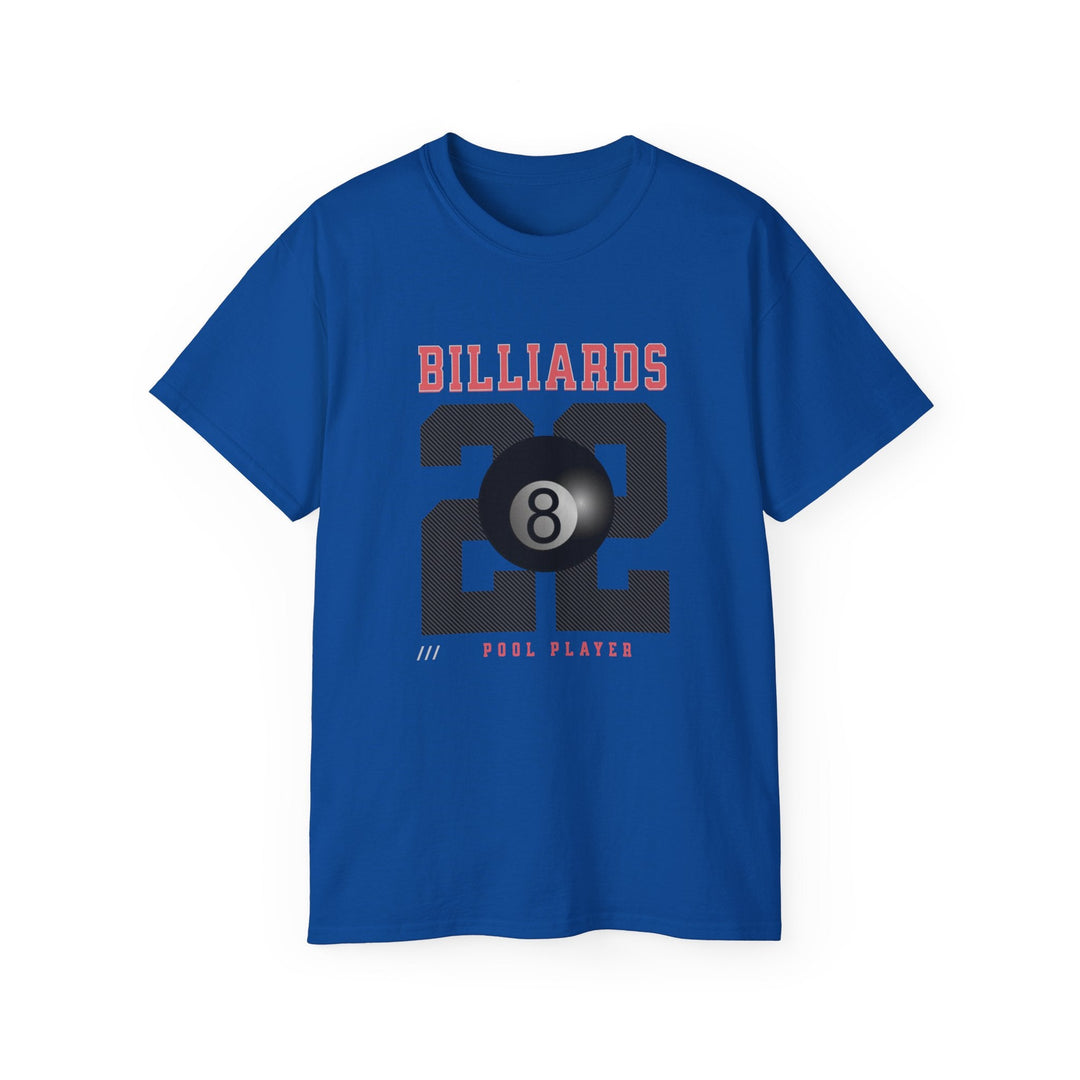 Billiards - 22 - Pool Player - Unisex Cotton T-Shirt - BFLY BILLIARDS