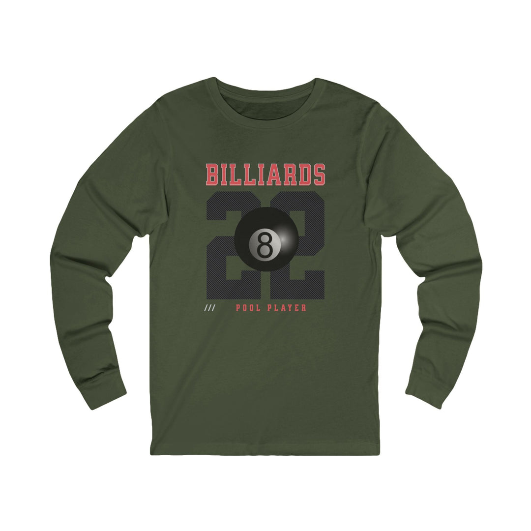 Billiards - 22 - Pool Player - Unisex Long Sleeve Tee - BFLY BILLIARDS