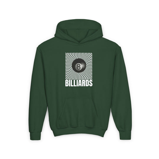 Billiards - Futuristic 8 Ball - Unisex Youth Pullover Hoodie - BFLY BILLIARDS