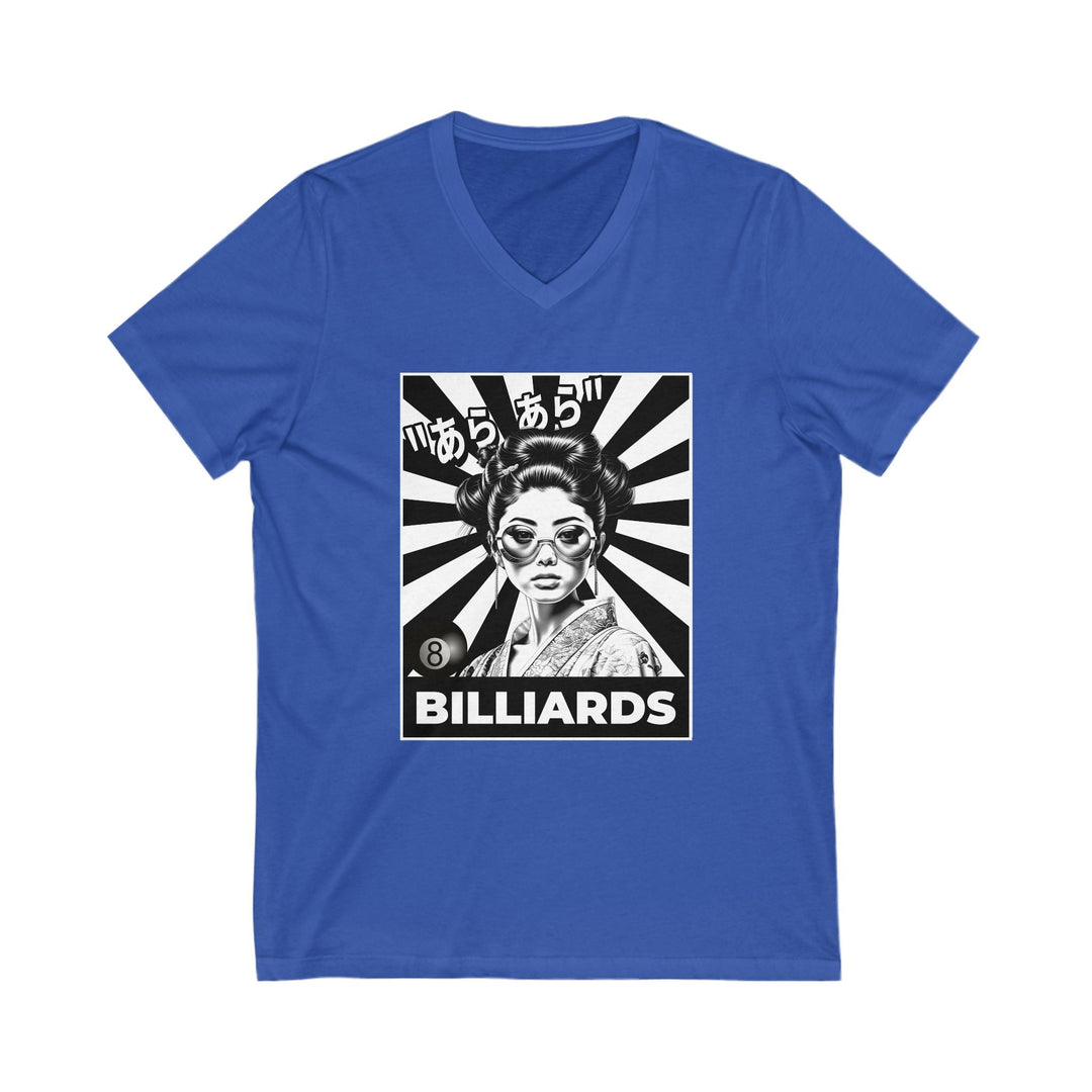 Billiards - Geisha Girl - Unisex V - Neck Tee - BFLY BILLIARDS