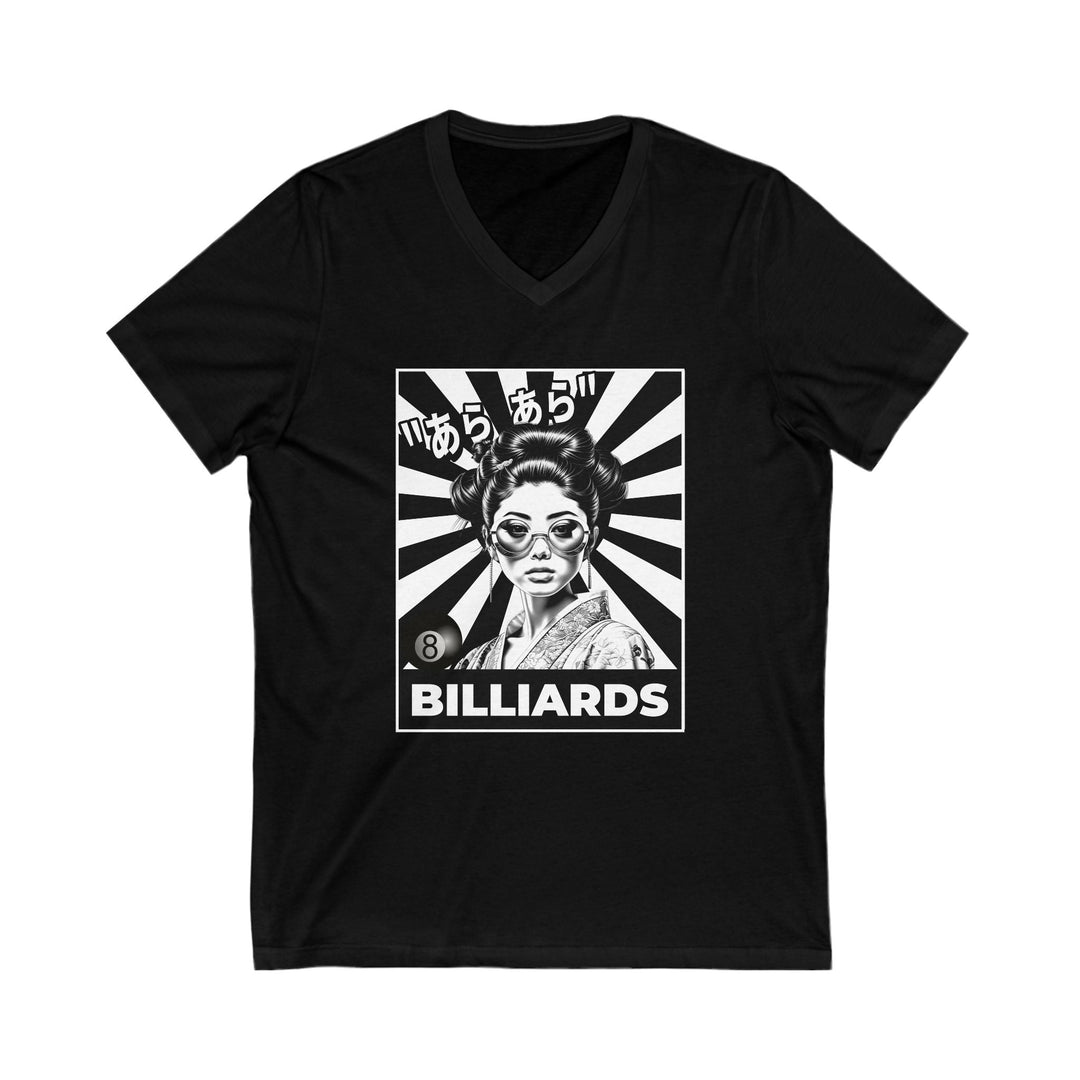 Billiards - Geisha Girl - Unisex V - Neck Tee - BFLY BILLIARDS