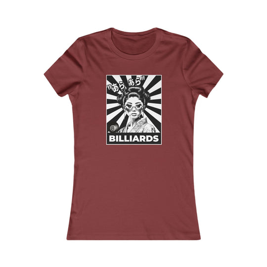 Billiards - Geisha Girl - Women's Fitted Tee - BFLY BILLIARDS