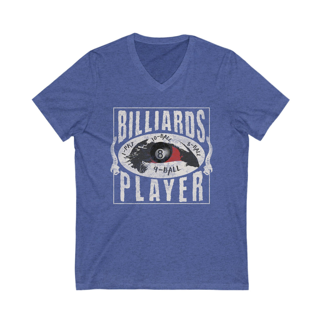 Billiards Player - Eye of the Storm - Unisex V - Neck Tee - BFLY BILLIARDS