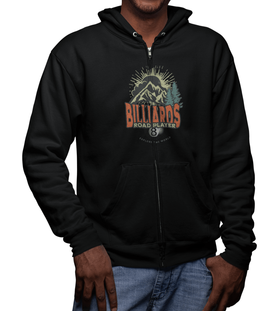 Billiards Road Player - Full Zip Hoodie - BFLY BILLIARDS
