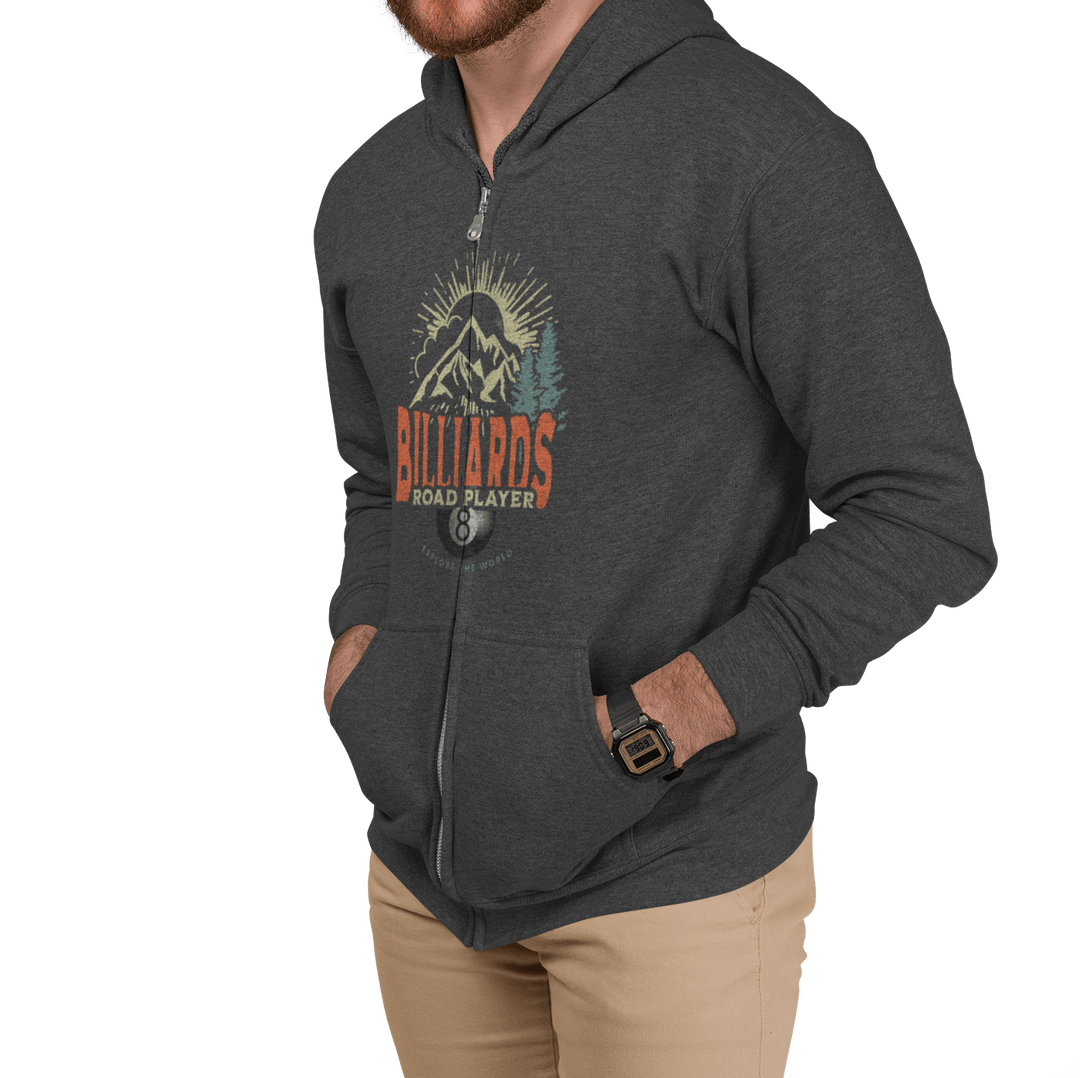 Billiards Road Player - Full Zip Hoodie - BFLY BILLIARDS