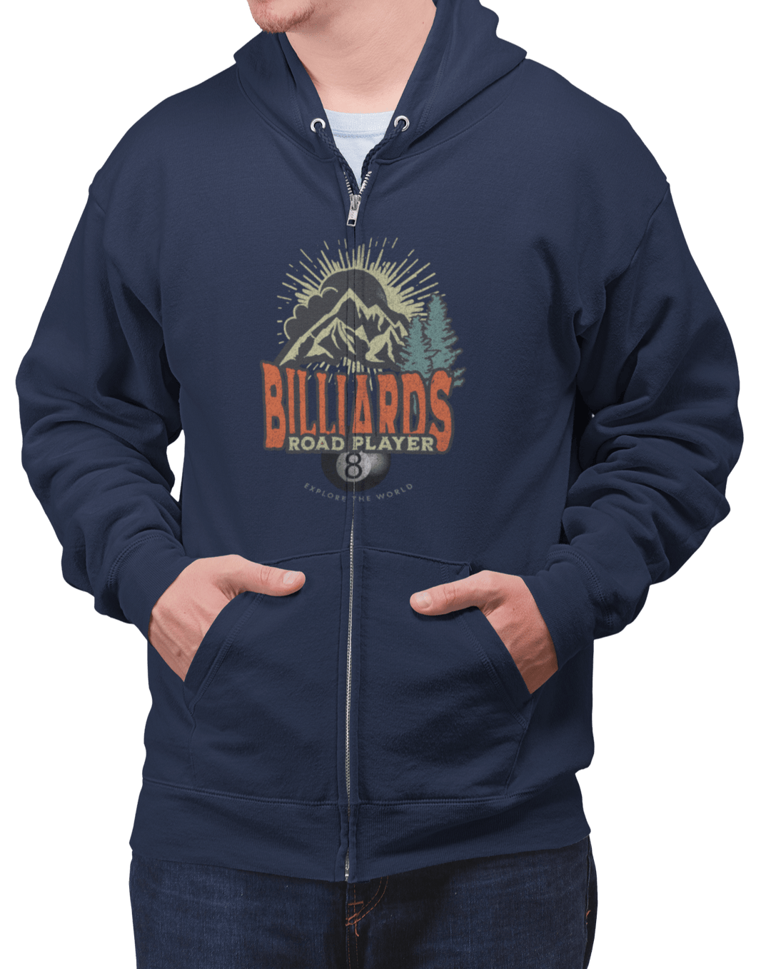 Billiards Road Player - Full Zip Hoodie - BFLY BILLIARDS