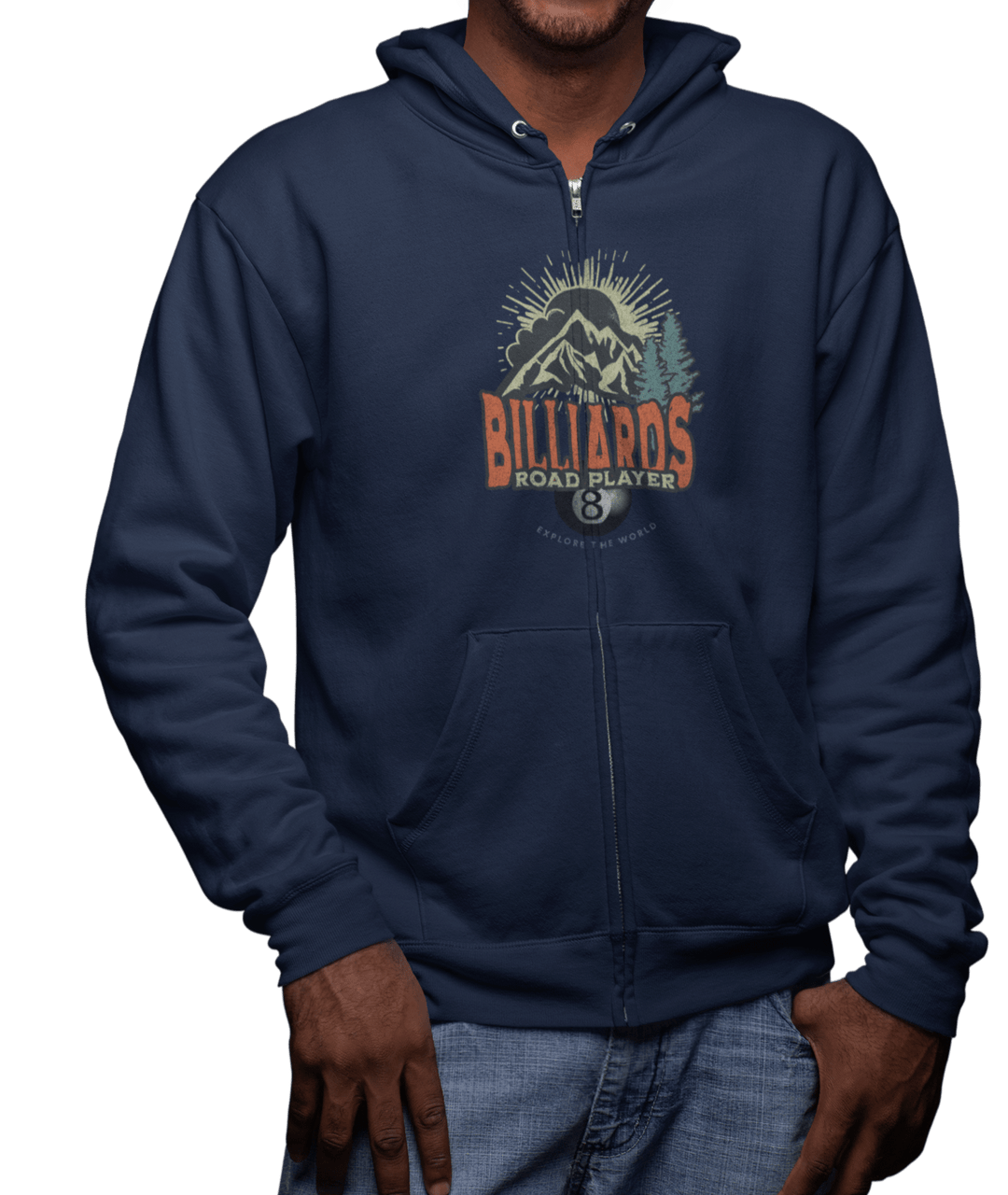 Billiards Road Player - Full Zip Hoodie - BFLY BILLIARDS