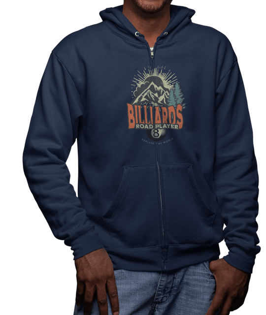 Billiards Road Player - Full Zip Hoodie - BFLY BILLIARDS